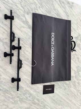 Dolce & Gabbana Black Paper Shopping Bag, 1 receipt envelope and two hangers
